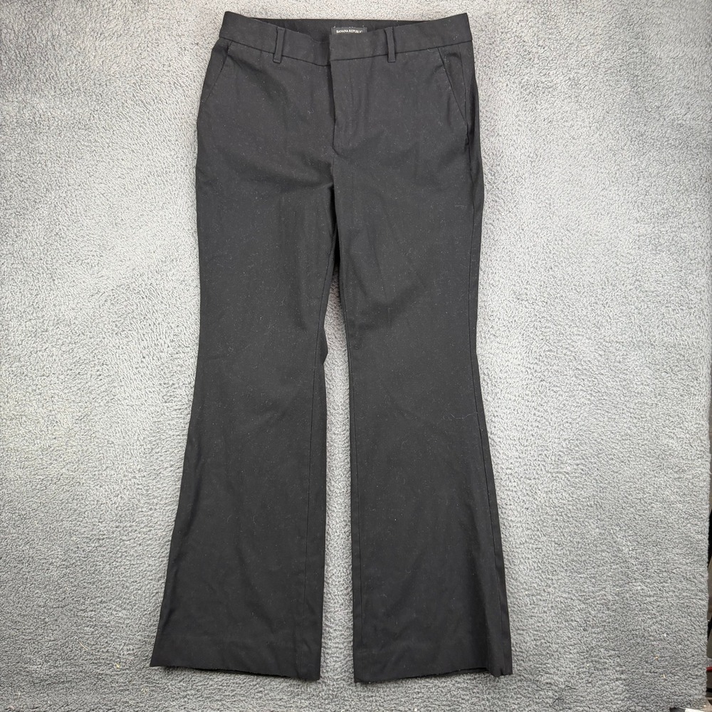 Banana Republic Women 10 Black‎ Bootcut Fit Dress Pants Stretch Office Career